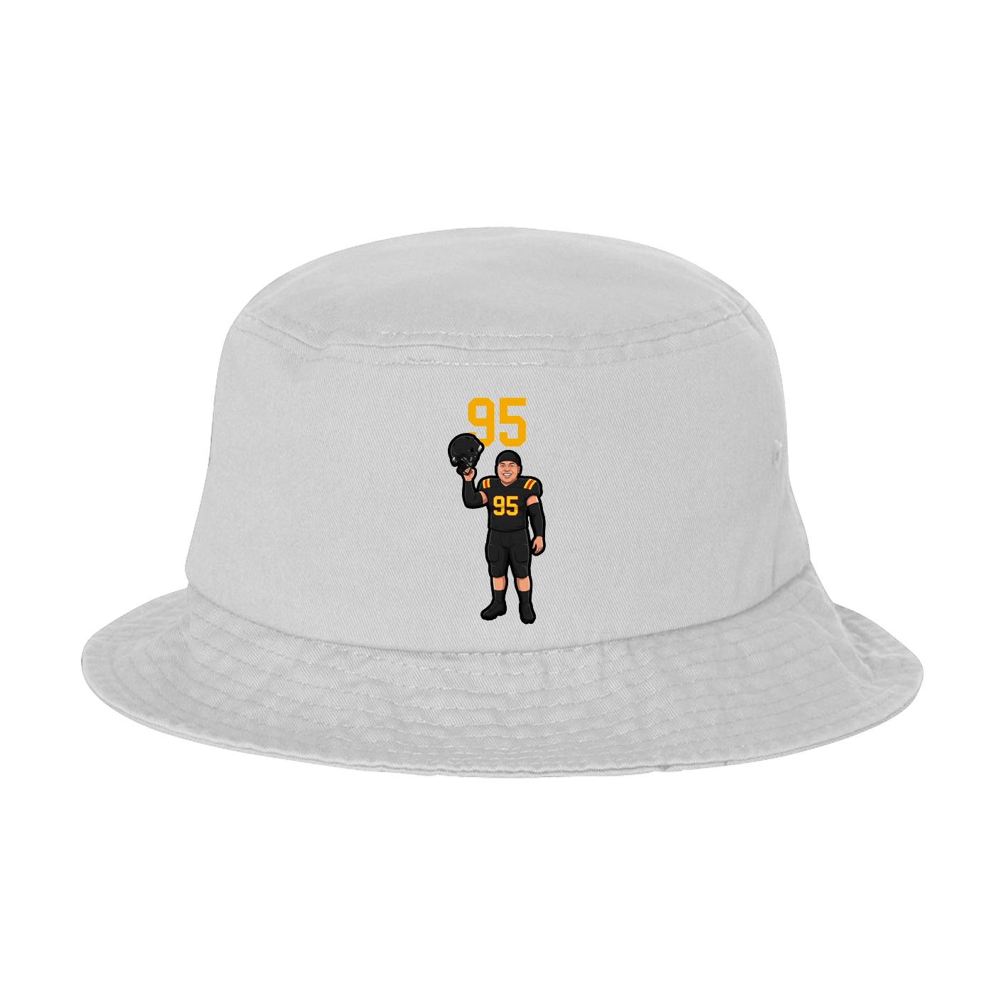 Bucket Cap — Number Top in White