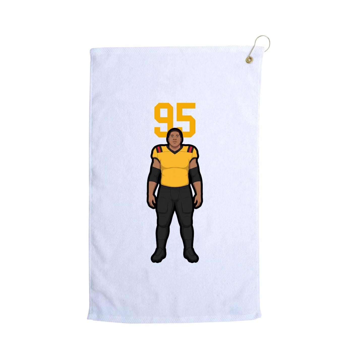 Golf Towel — Number Top in White