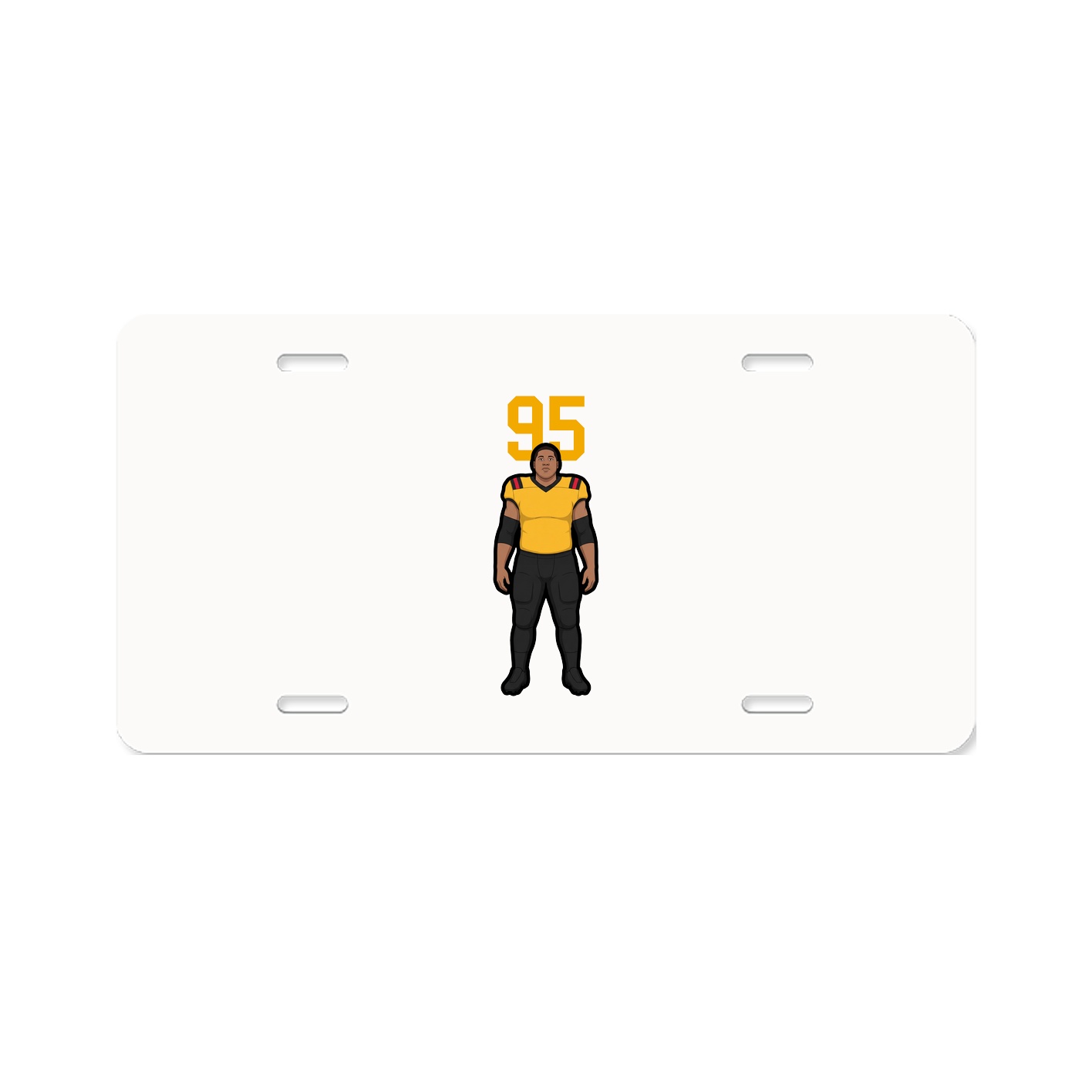 License Plate — Number Top in Classic
