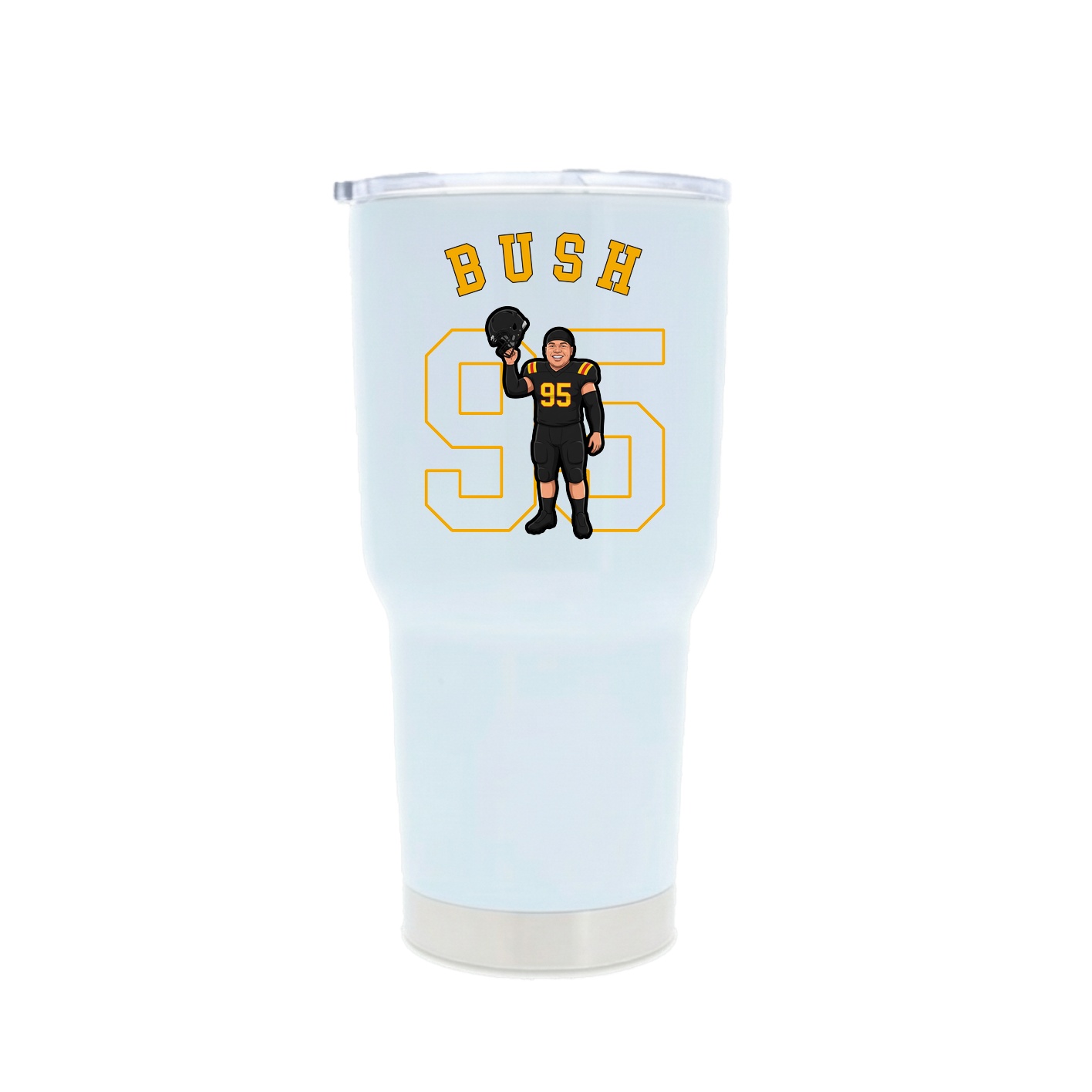 30oz Stainless Steel Tumbler — Shirsey Arch in White
