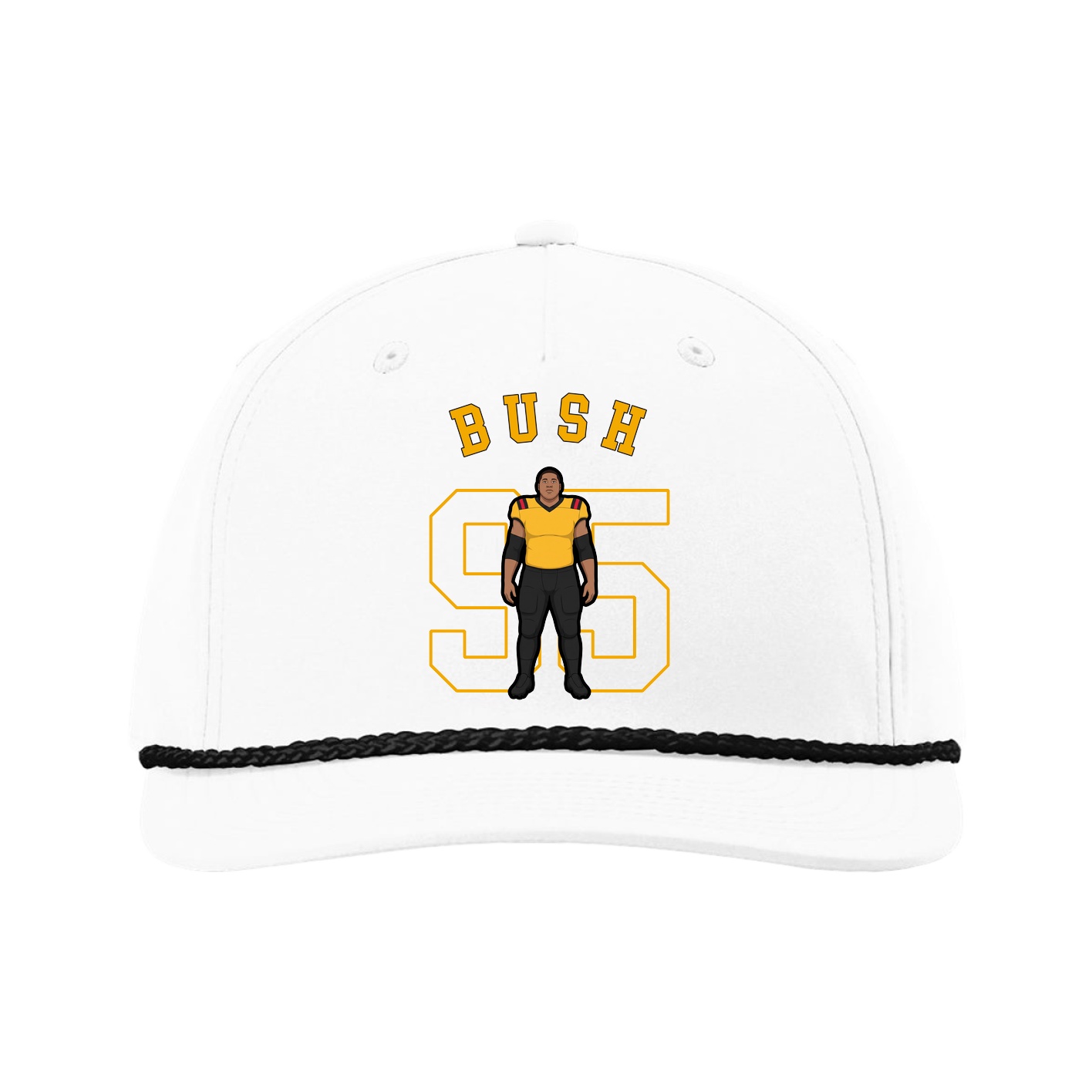 Five-Panel Classic Rope Cap — Shirsey Arch in White
