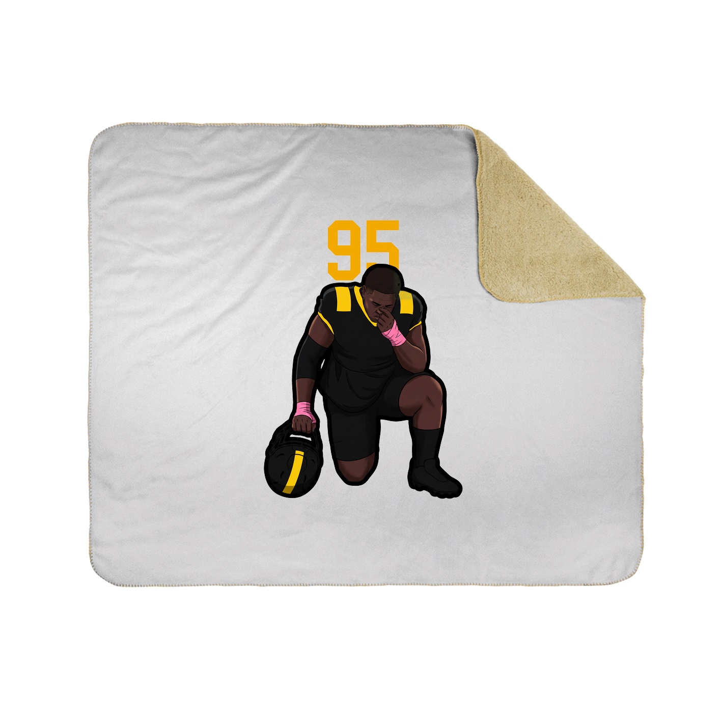 Throw Blanket — Number Top in White