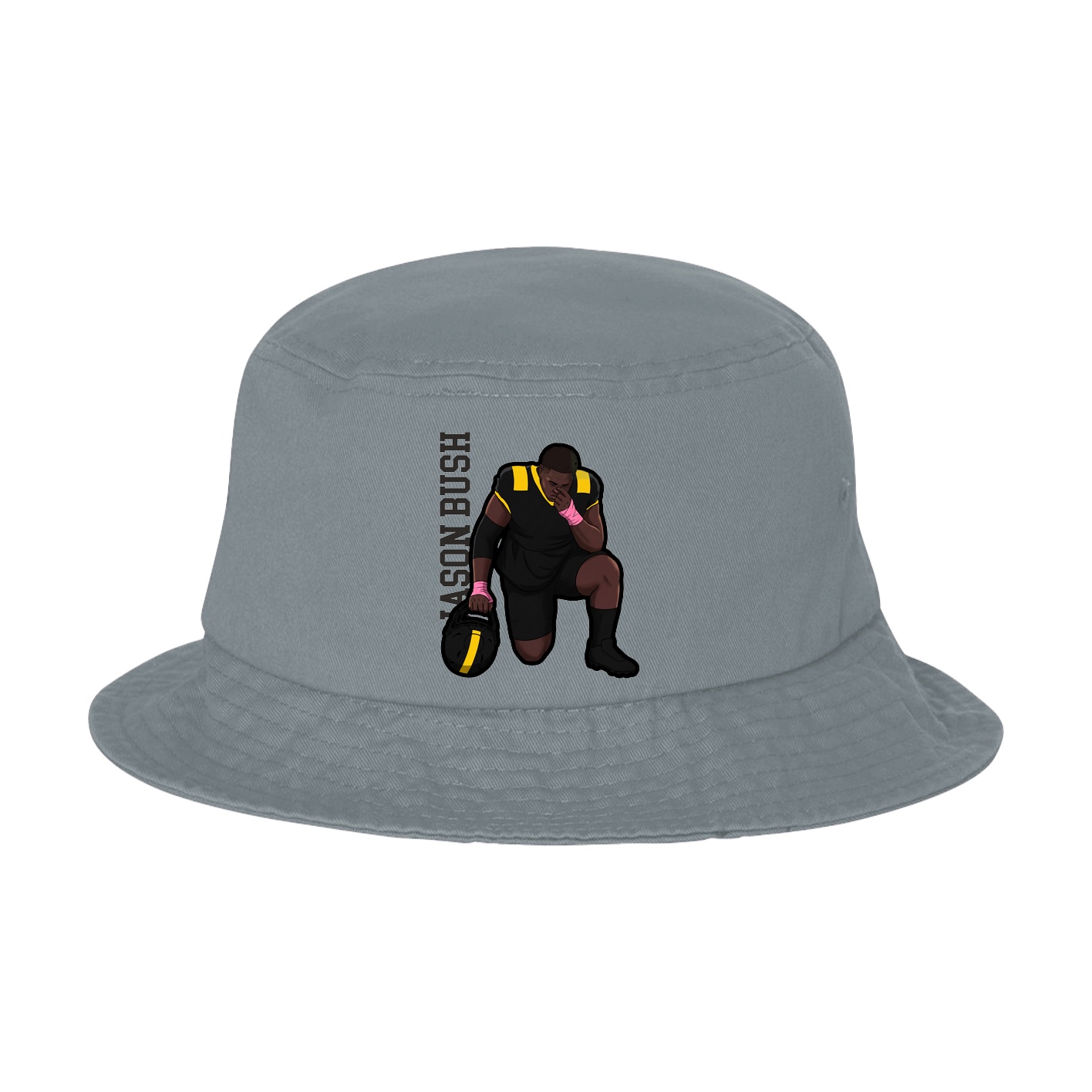 Bucket Cap — Name Vertical in Grey