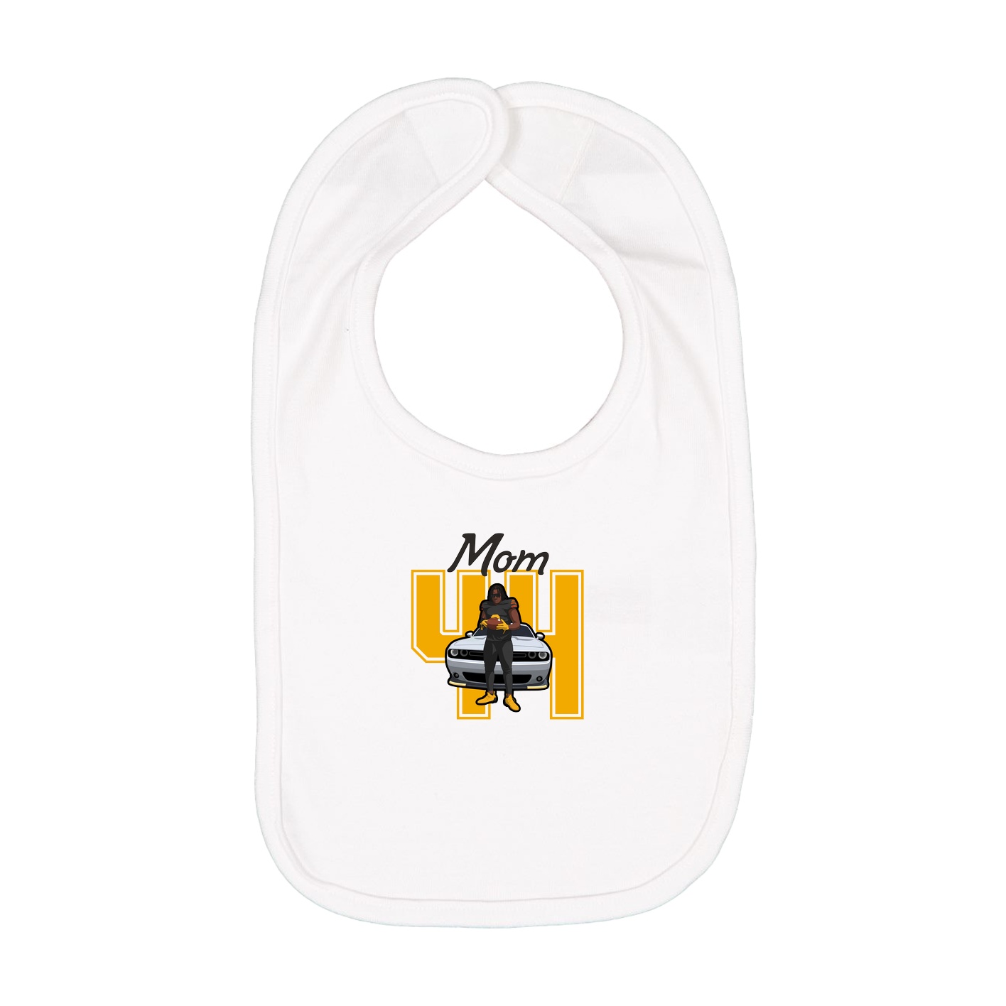 Infant Bib — Mothers Day Shirsey in White