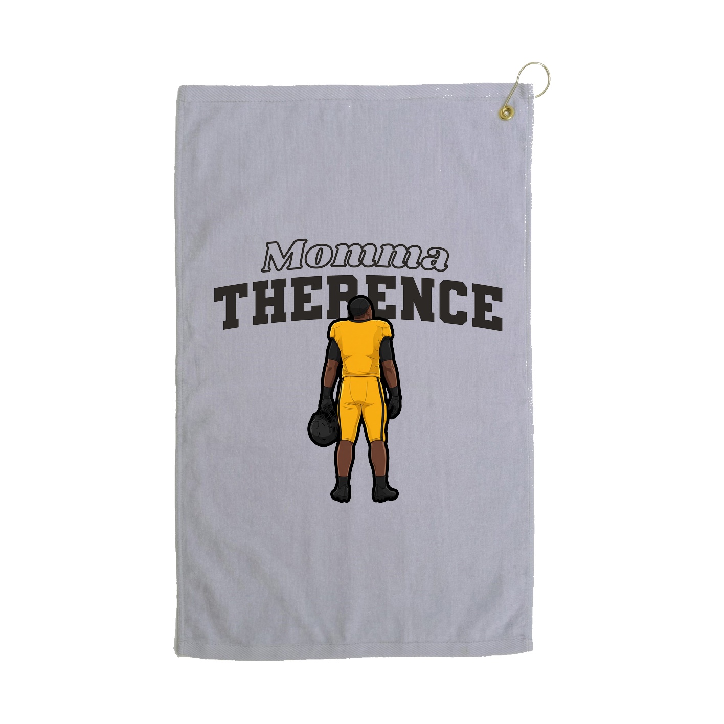 Golf Towel — Mothers Day Block in Grey