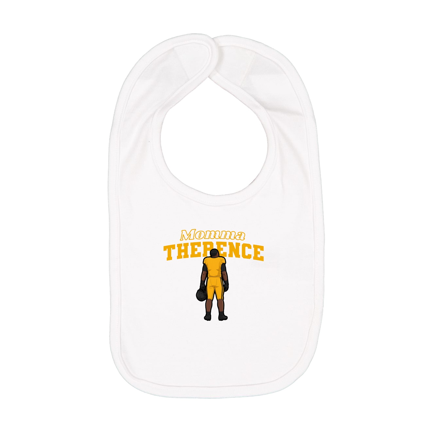 Infant Bib — Mothers Day Block in White