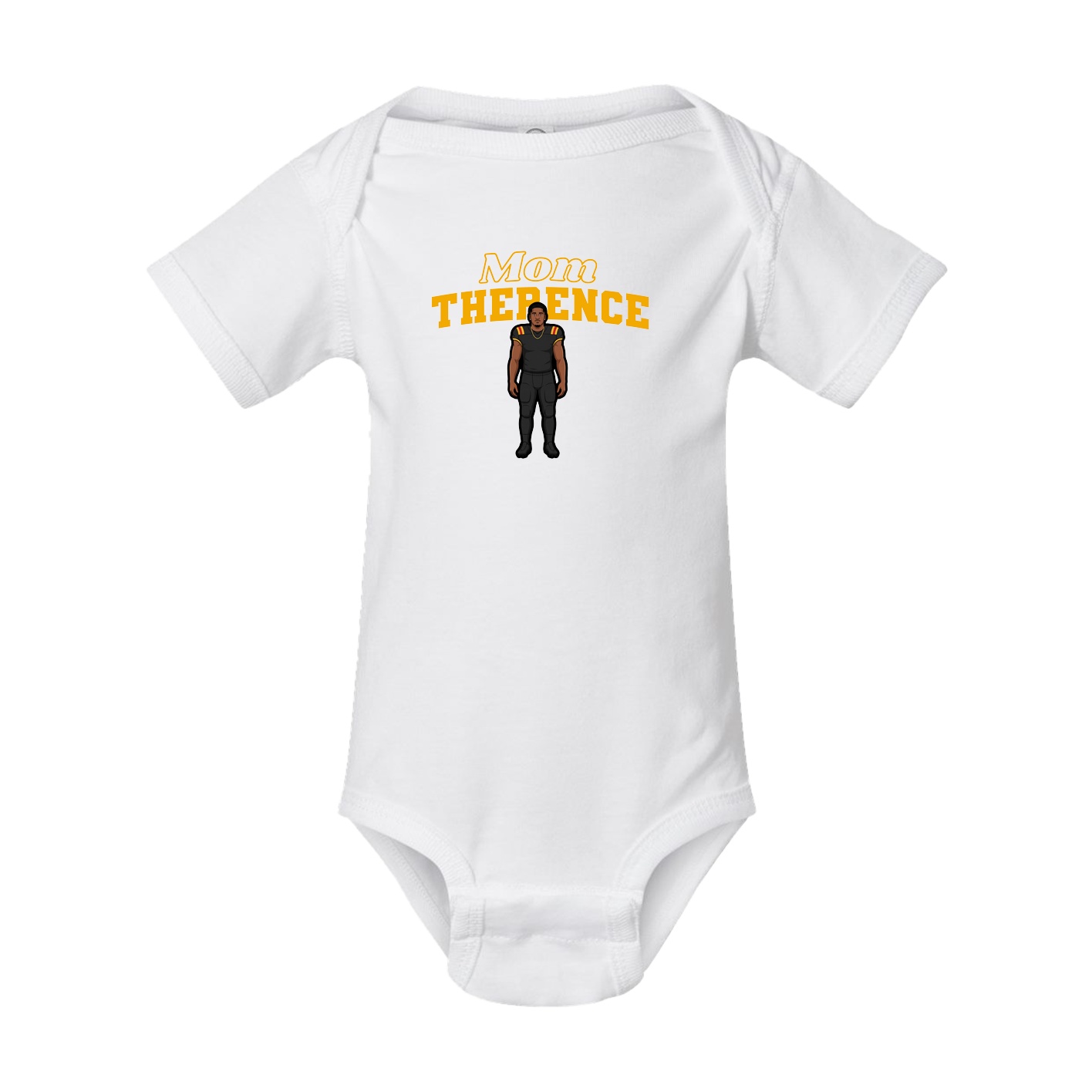 Baby Onesie — Mothers Day Block in White