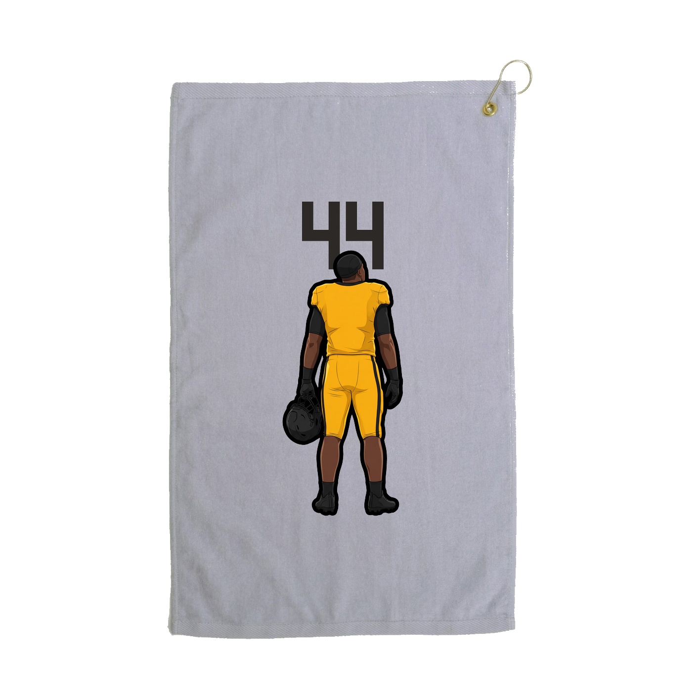 Golf Towel — Number Top in Grey