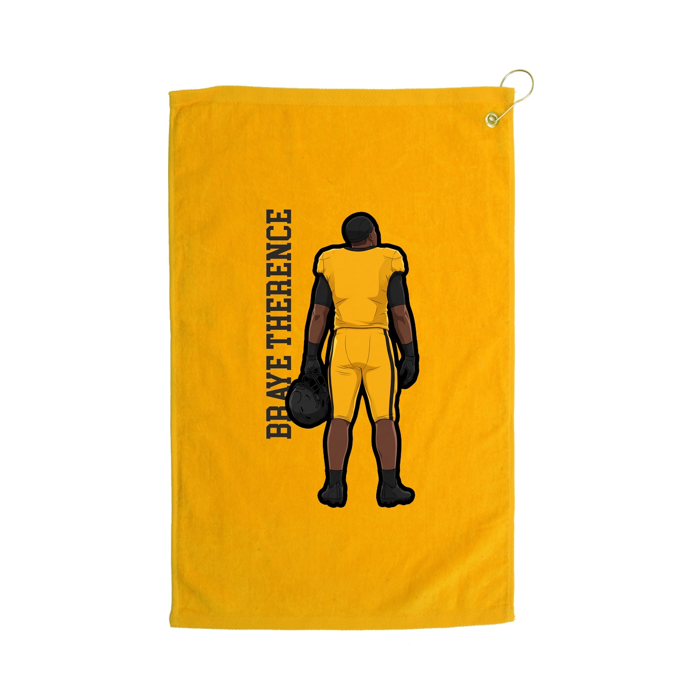 Golf Towel — Name Vertical in Gold