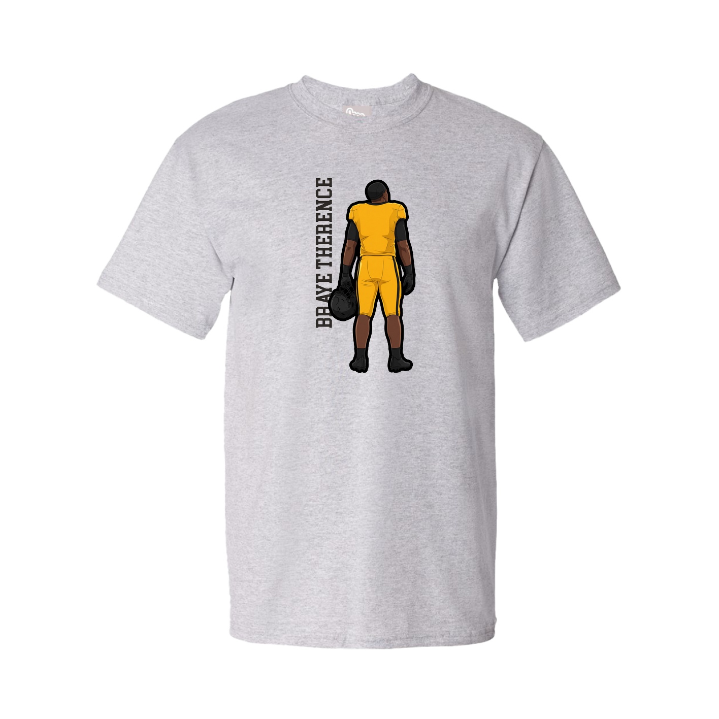 Tee — Name Vertical in Grey