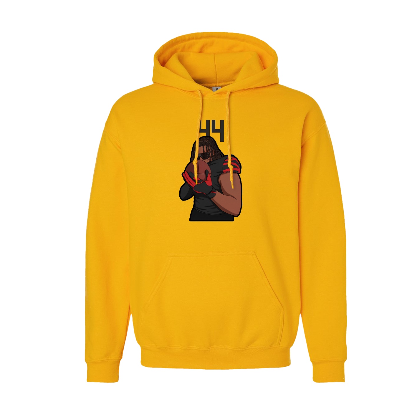 Hoodie — Number Top in Gold