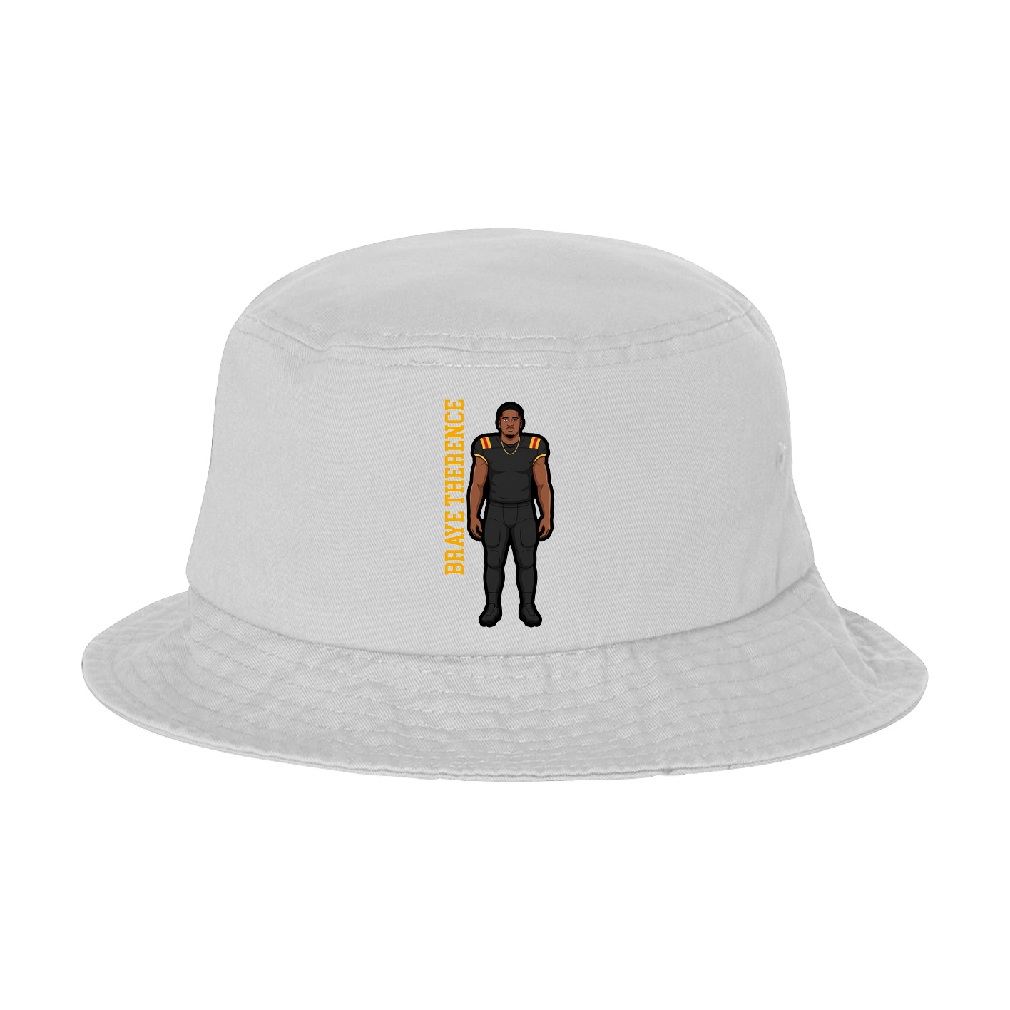 Bucket Cap — Name Vertical in White