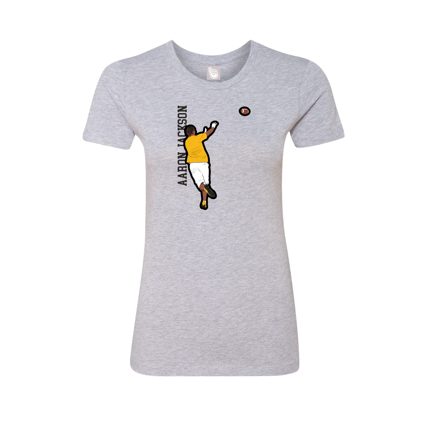 Womens Tee — Name Vertical in Grey