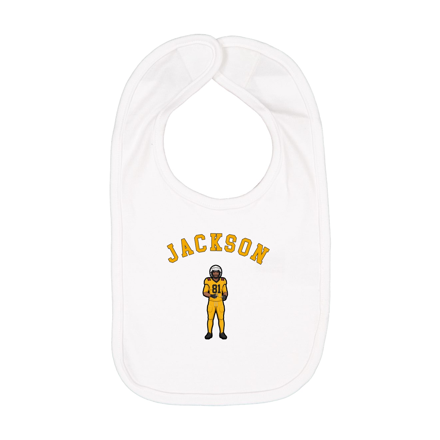 Infant Bib — Shirsey Arch in White