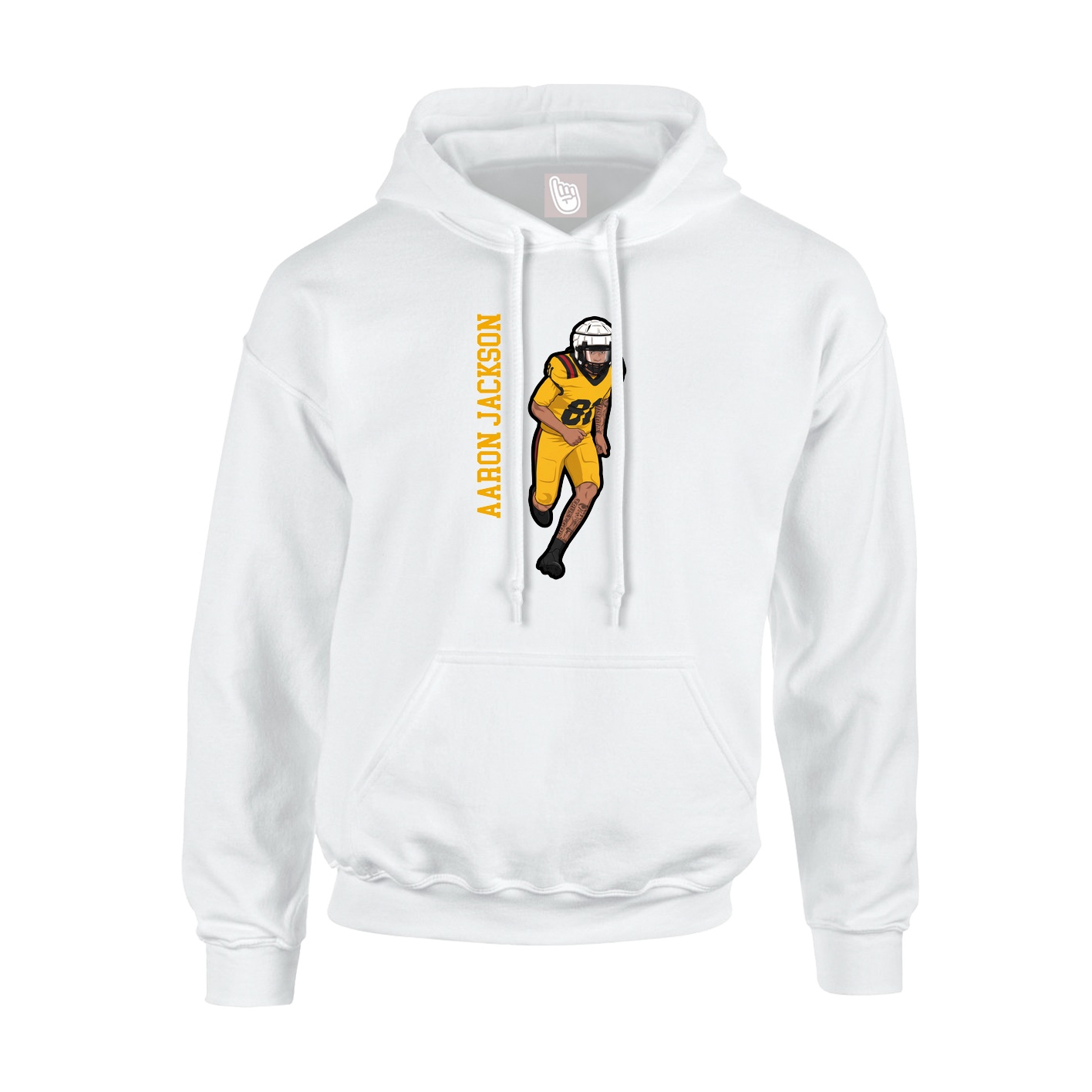 Hoodie — Name Vertical in White