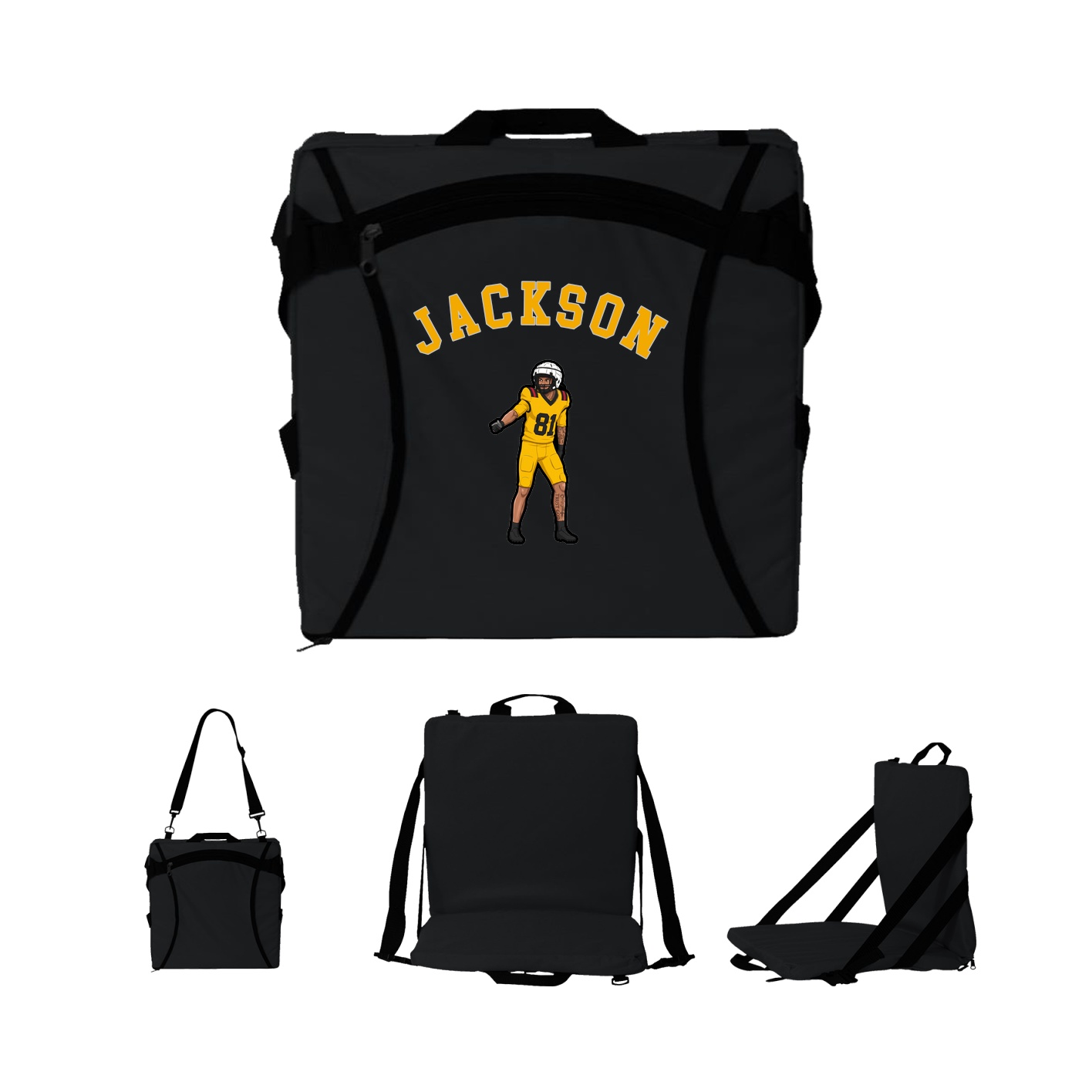 Folding Stadium Seat — Shirsey Arch in Black