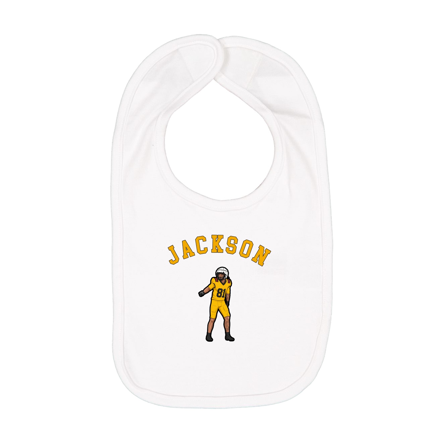 Infant Bib — Shirsey Arch in White