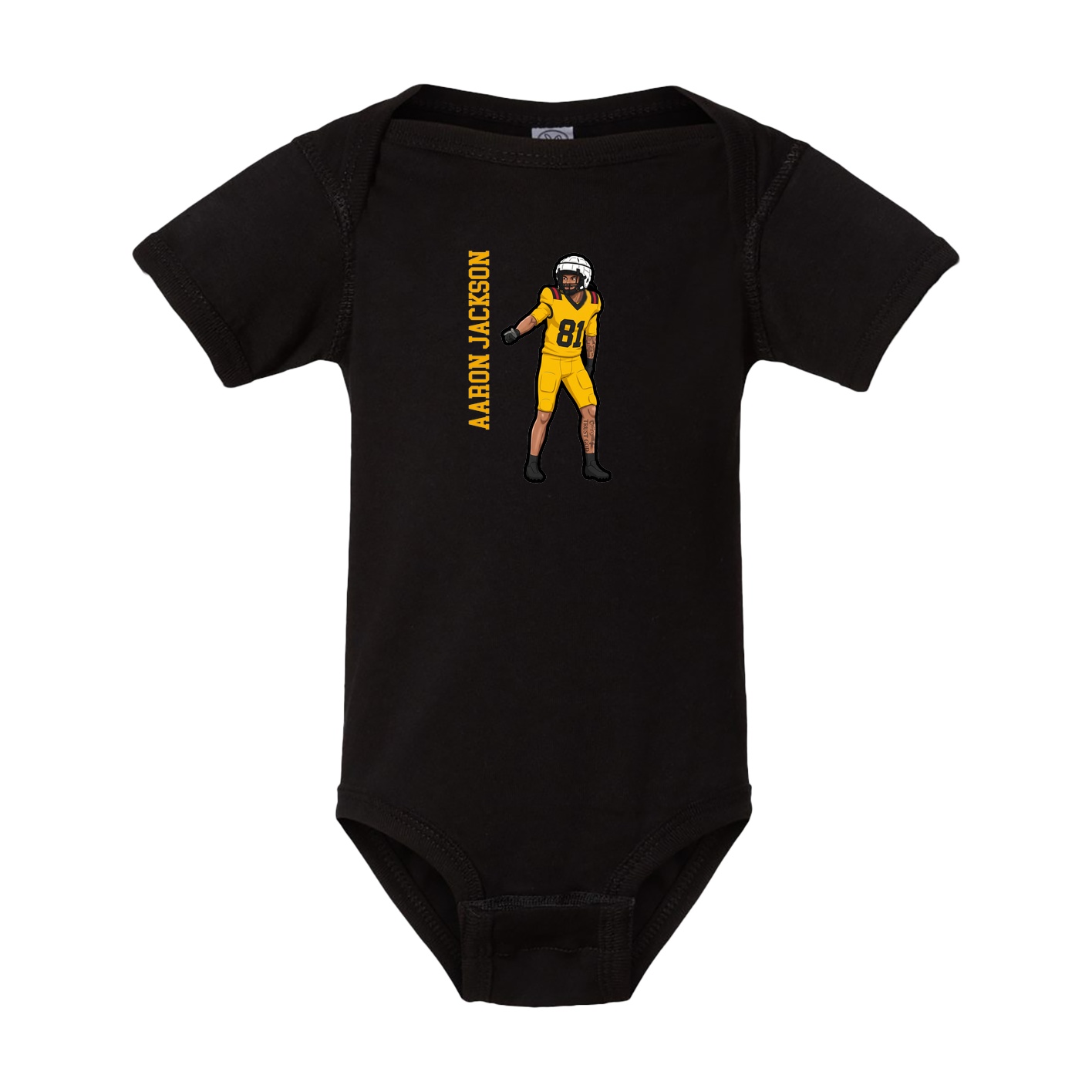 Baby Onesie — Name Vertical in Black