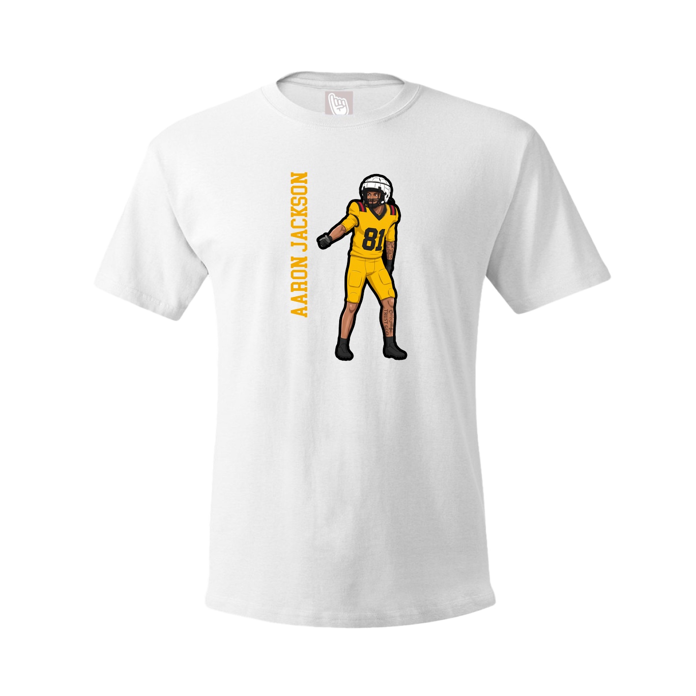 Tee — Name Vertical in White
