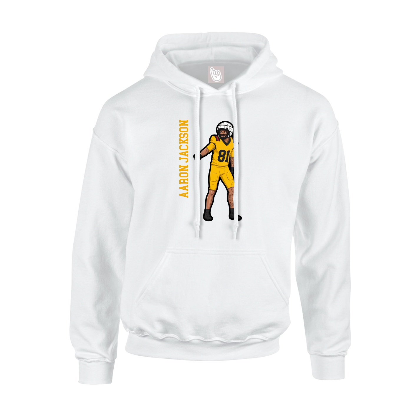 Hoodie — Name Vertical in White