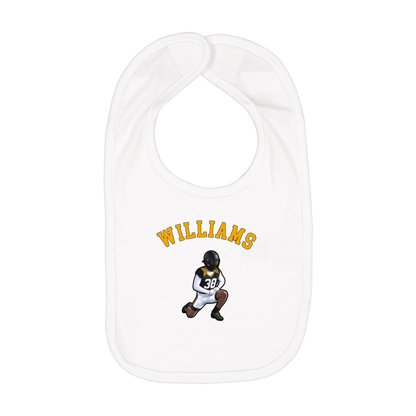 Infant Bib — Shirsey Arch in White
