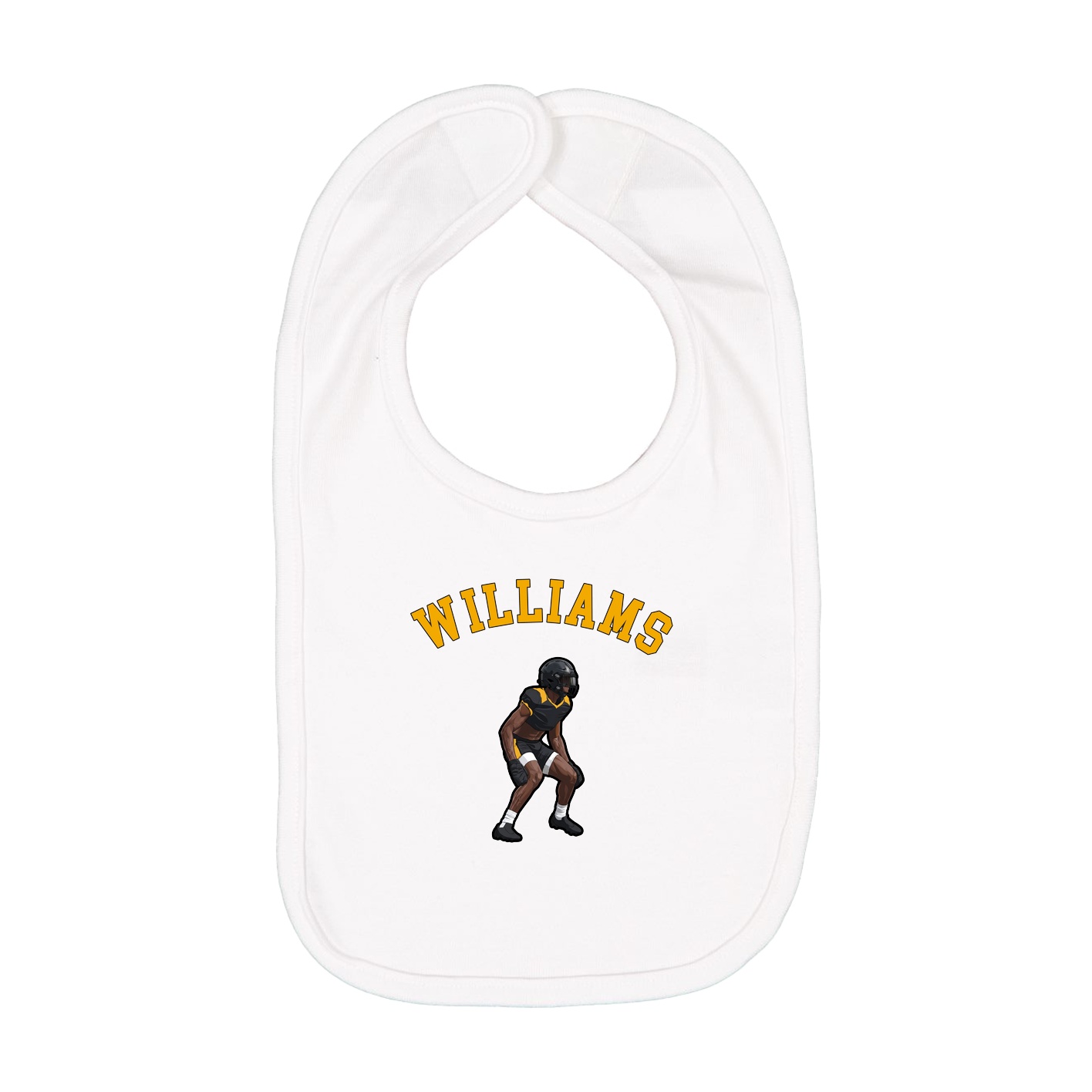 Infant Bib — Shirsey Arch in White