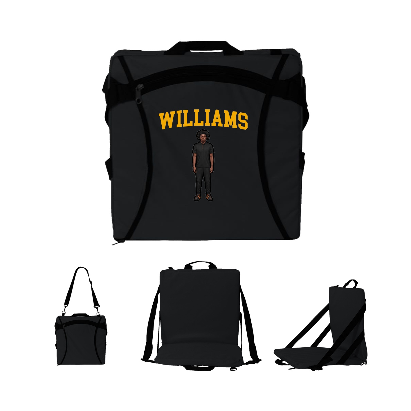 Folding Stadium Seat — Shirsey in Black
