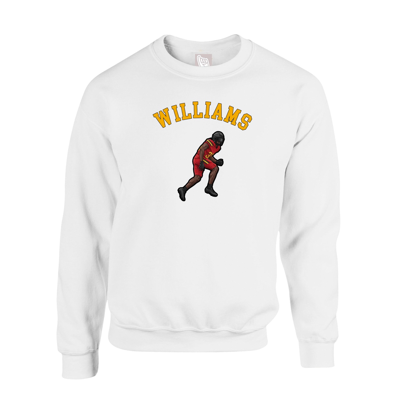 Fleece Crew — Shirsey Arch in White