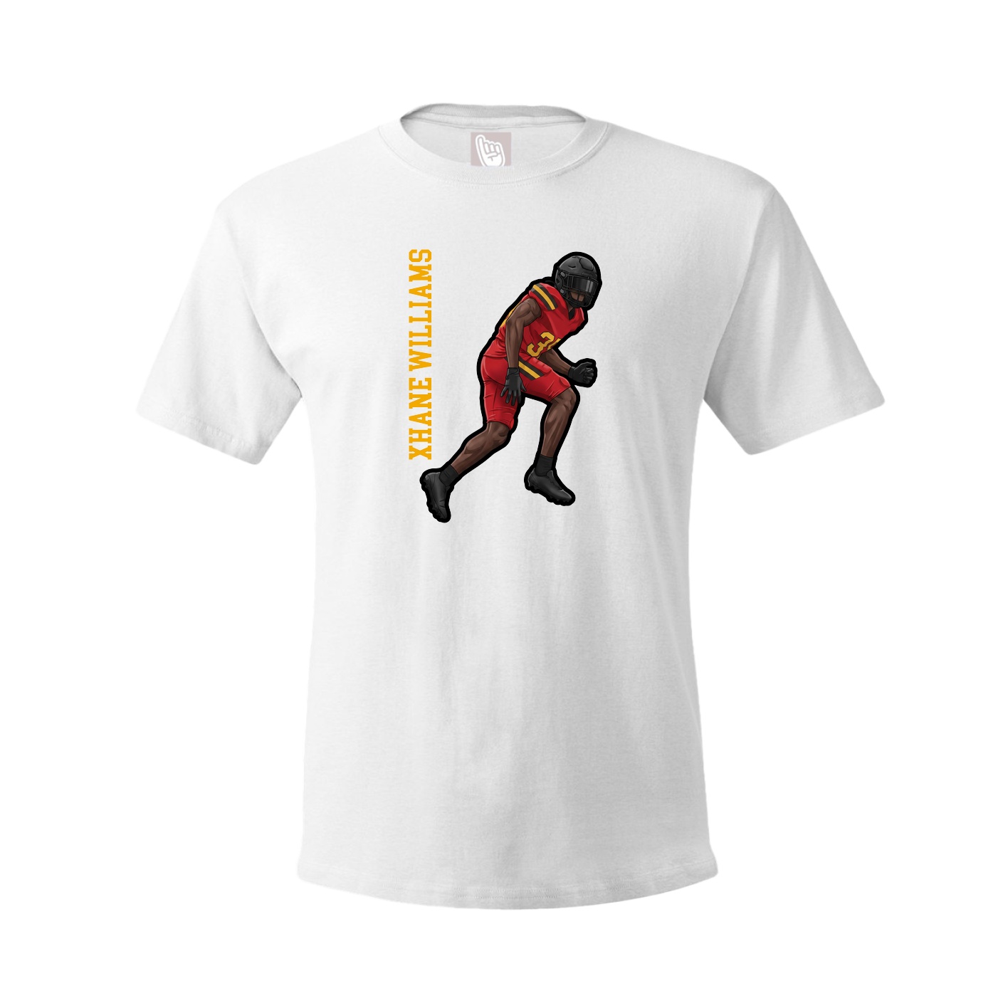 Tee — Name Vertical in White