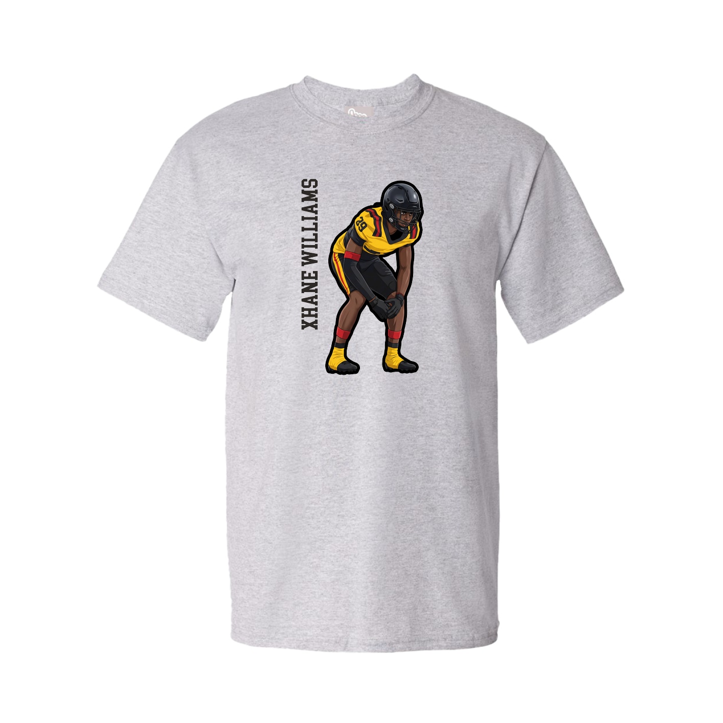 Tee — Name Vertical in Grey