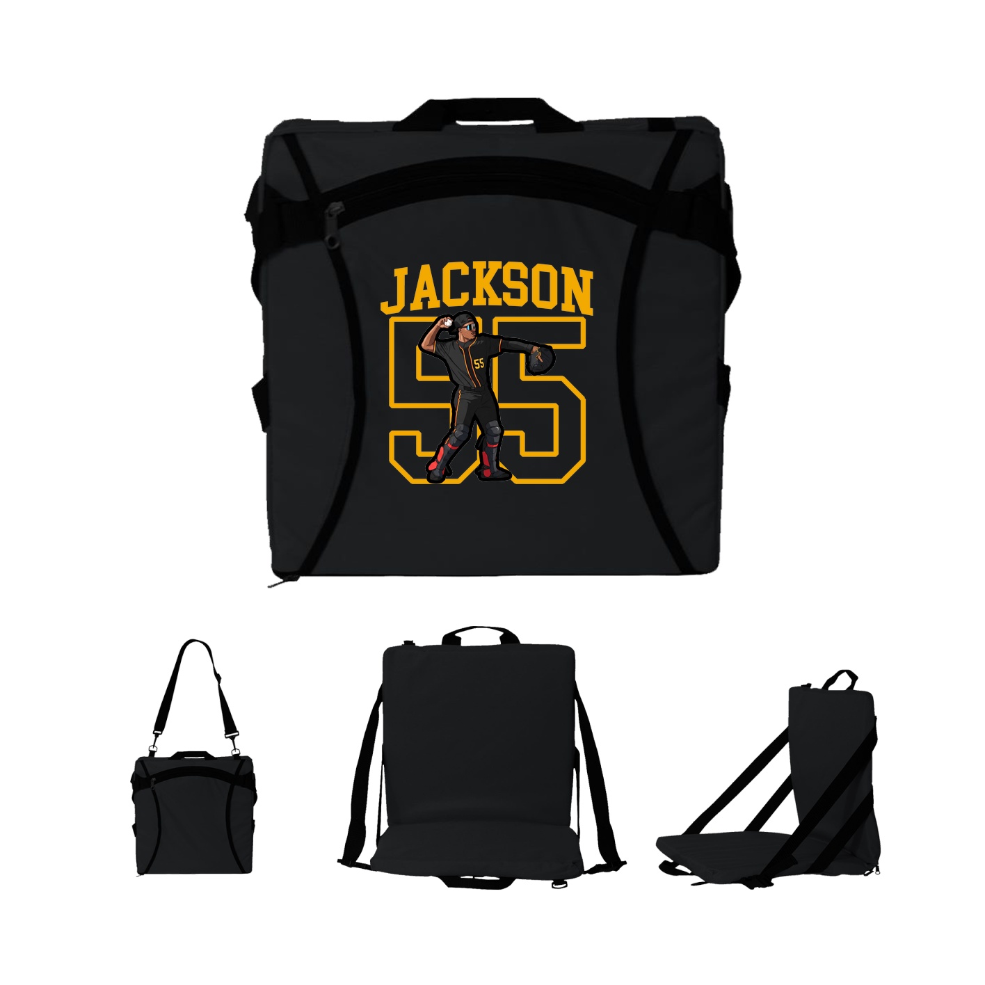 Folding Stadium Seat — Shirsey in Black
