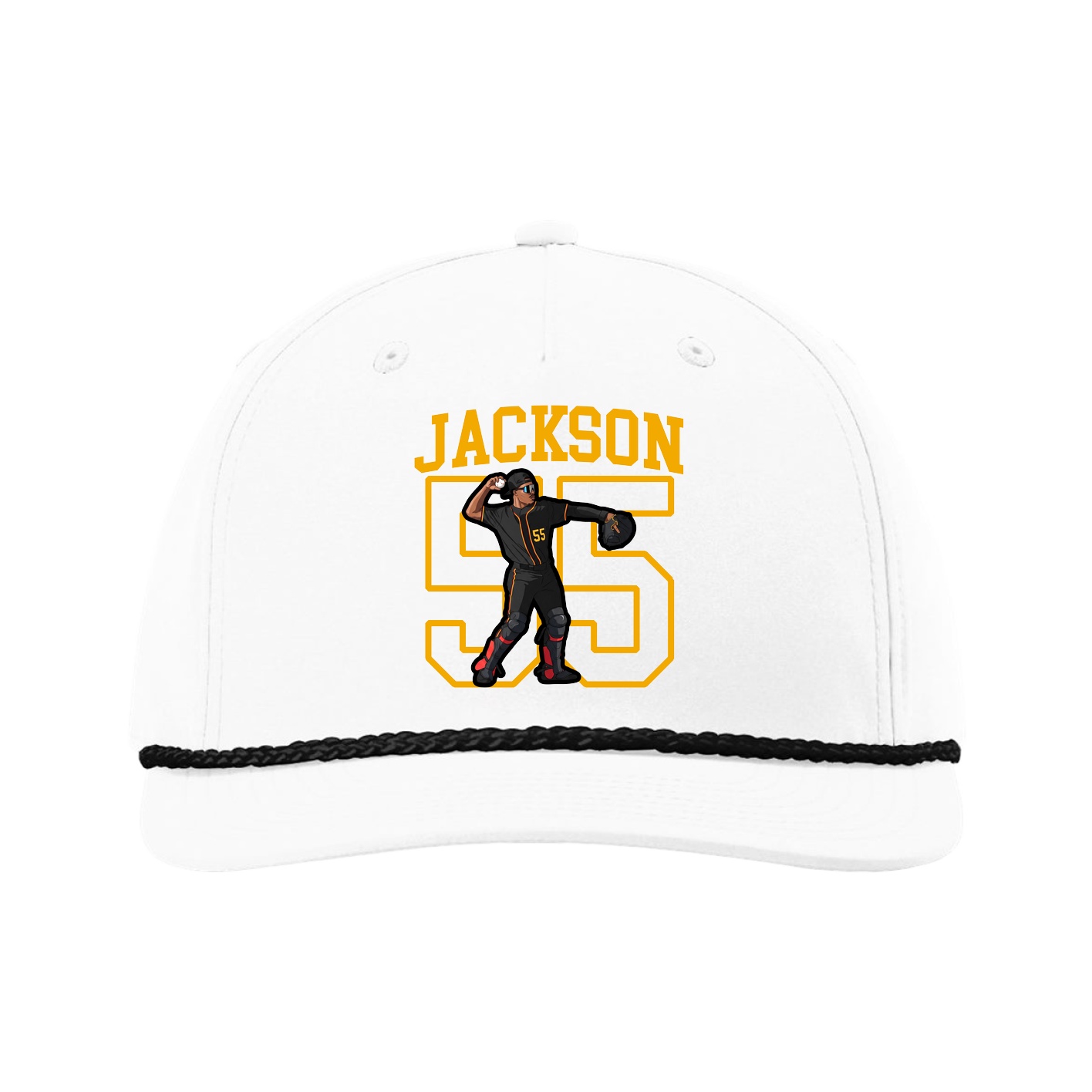 Five-Panel Classic Rope Cap — Shirsey in White