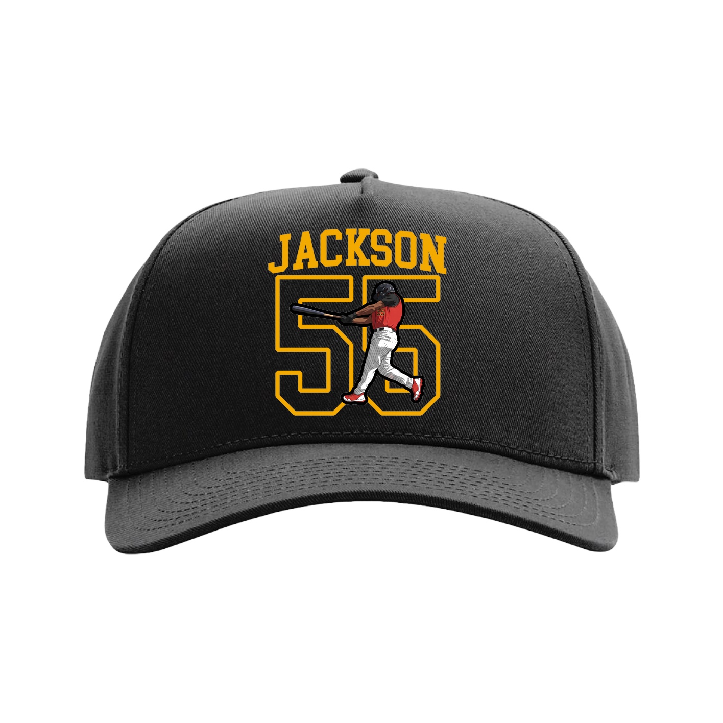 Full Fabric Five-Panel Champ Cap — Shirsey in Black