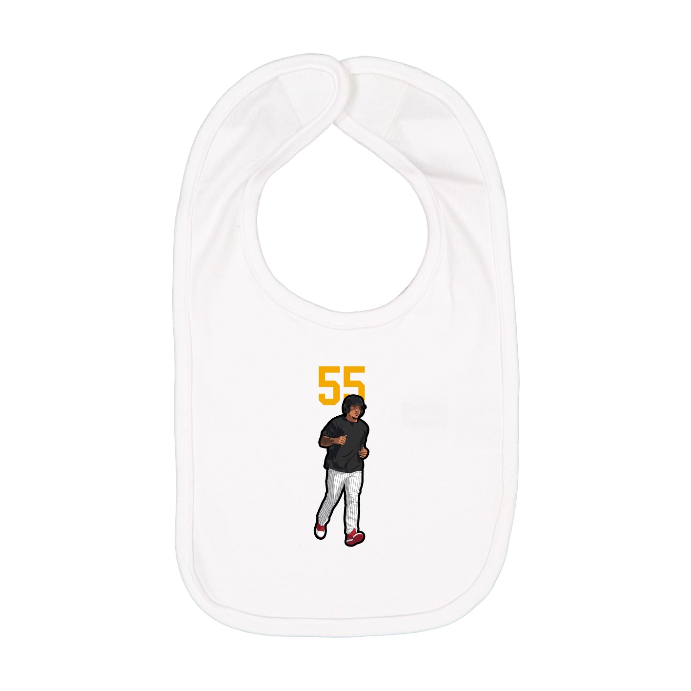 Infant Bib — Number Top in White