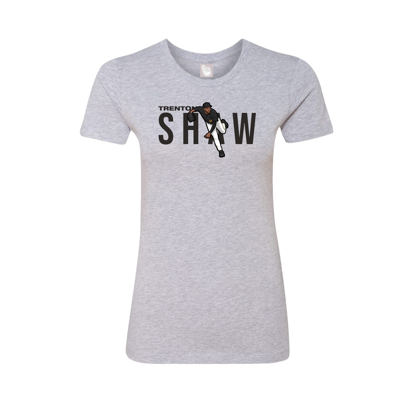 Fitted Women's Tee — Player Name in Grey