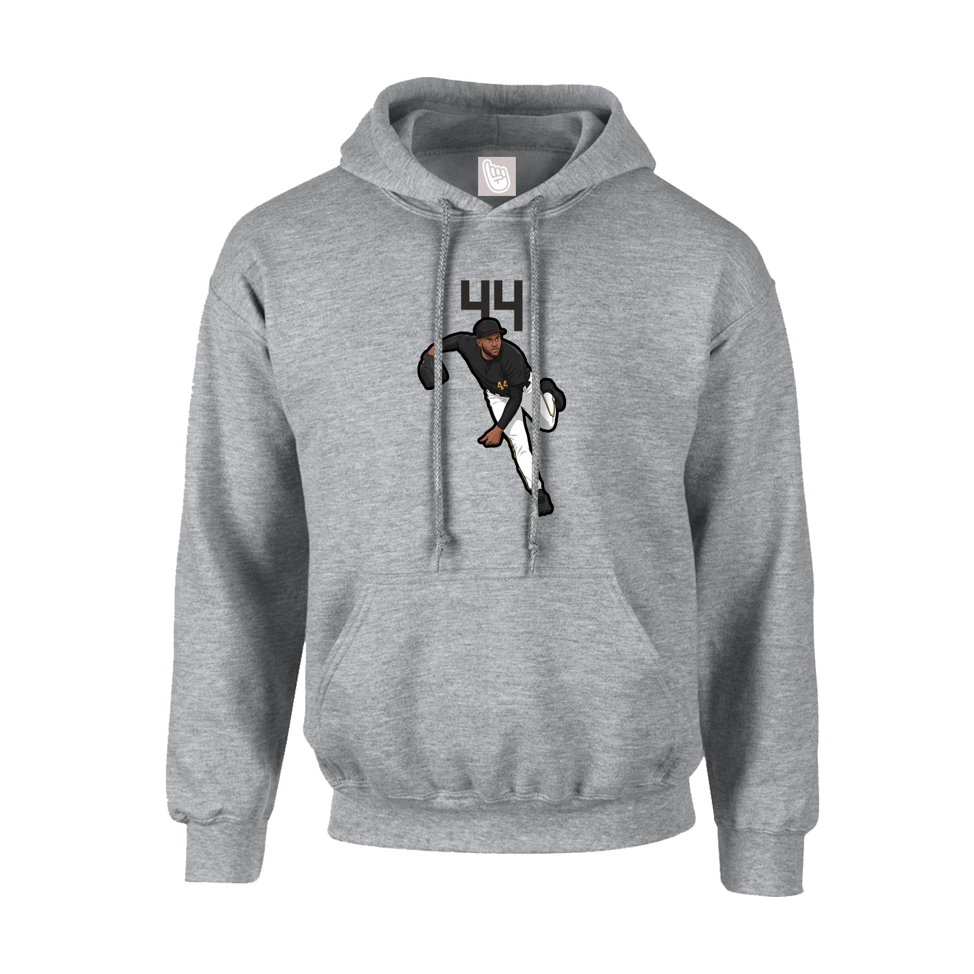 Youth Hoodie — Number Top in Grey