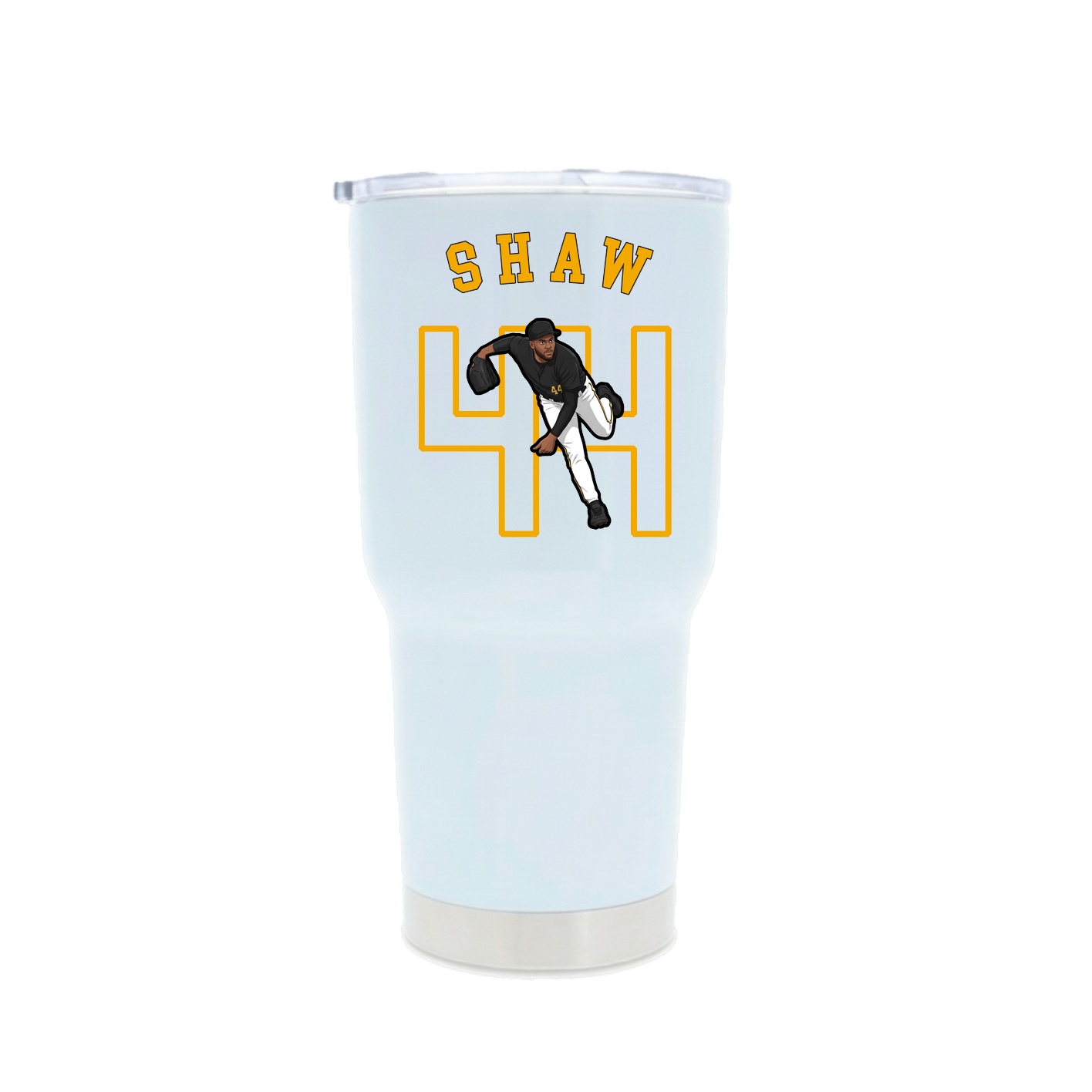 30oz Stainless Steel Tumbler — Shirsey Arch in White
