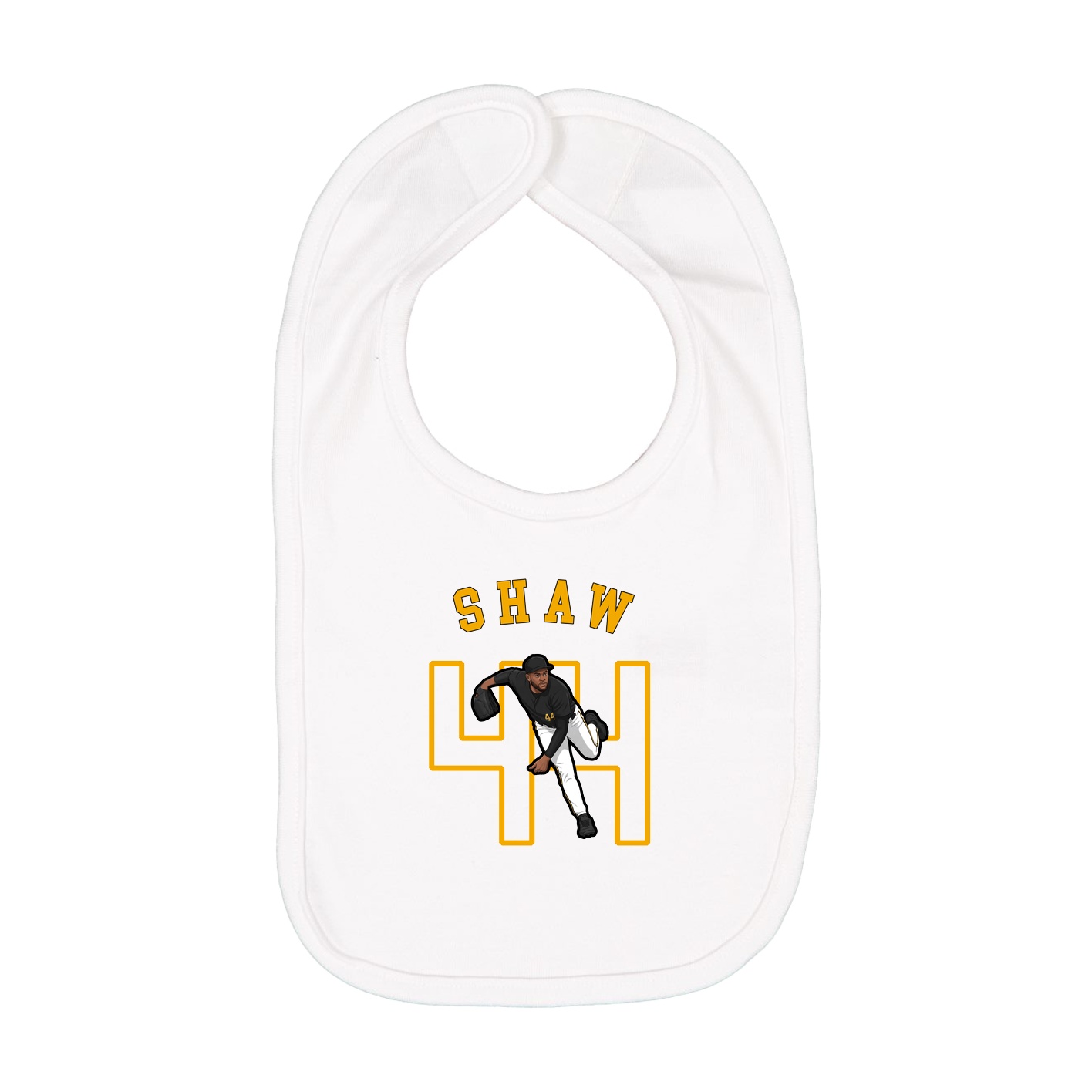 Infant Bib — Shirsey Arch in White