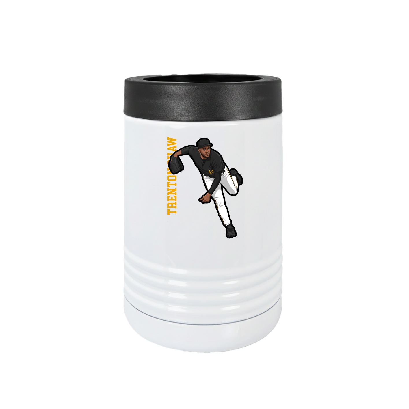 Beverage Holder — Name Vertical in White