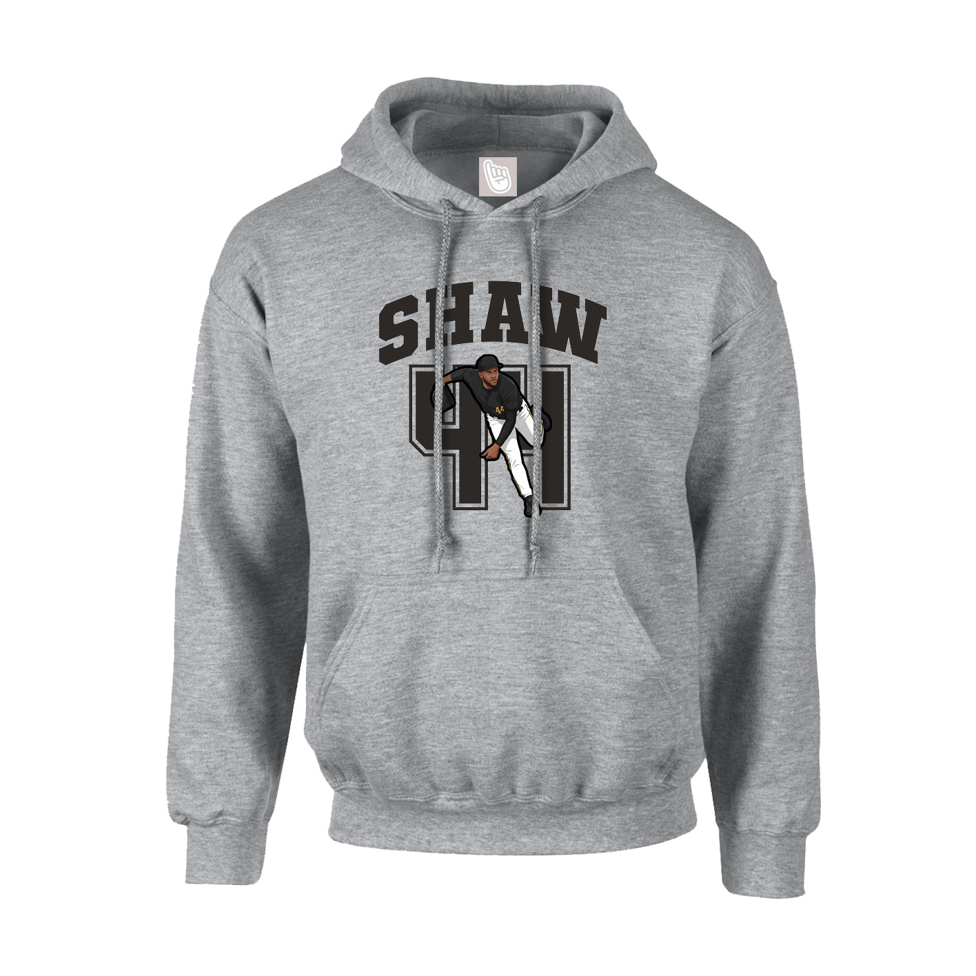 Youth Hoodie — Number in Grey