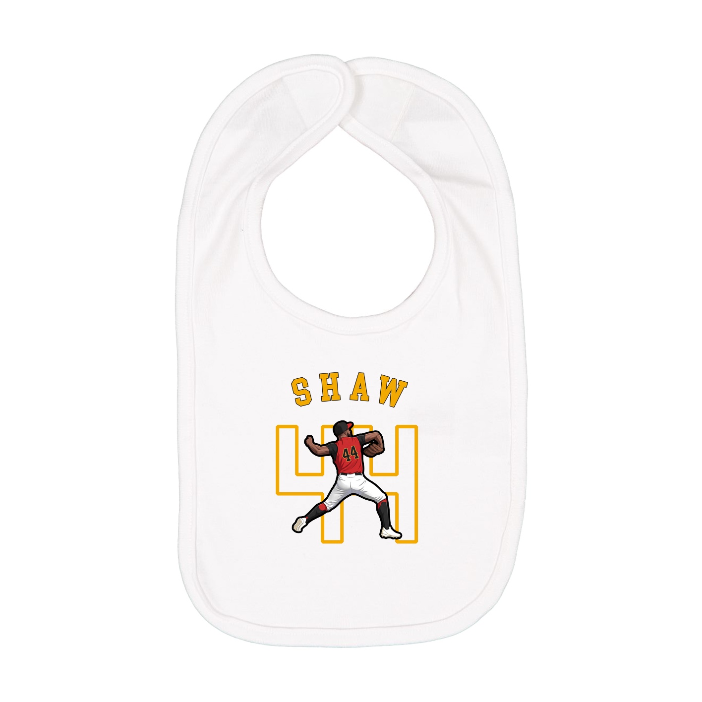 Infant Bib — Shirsey Arch in White