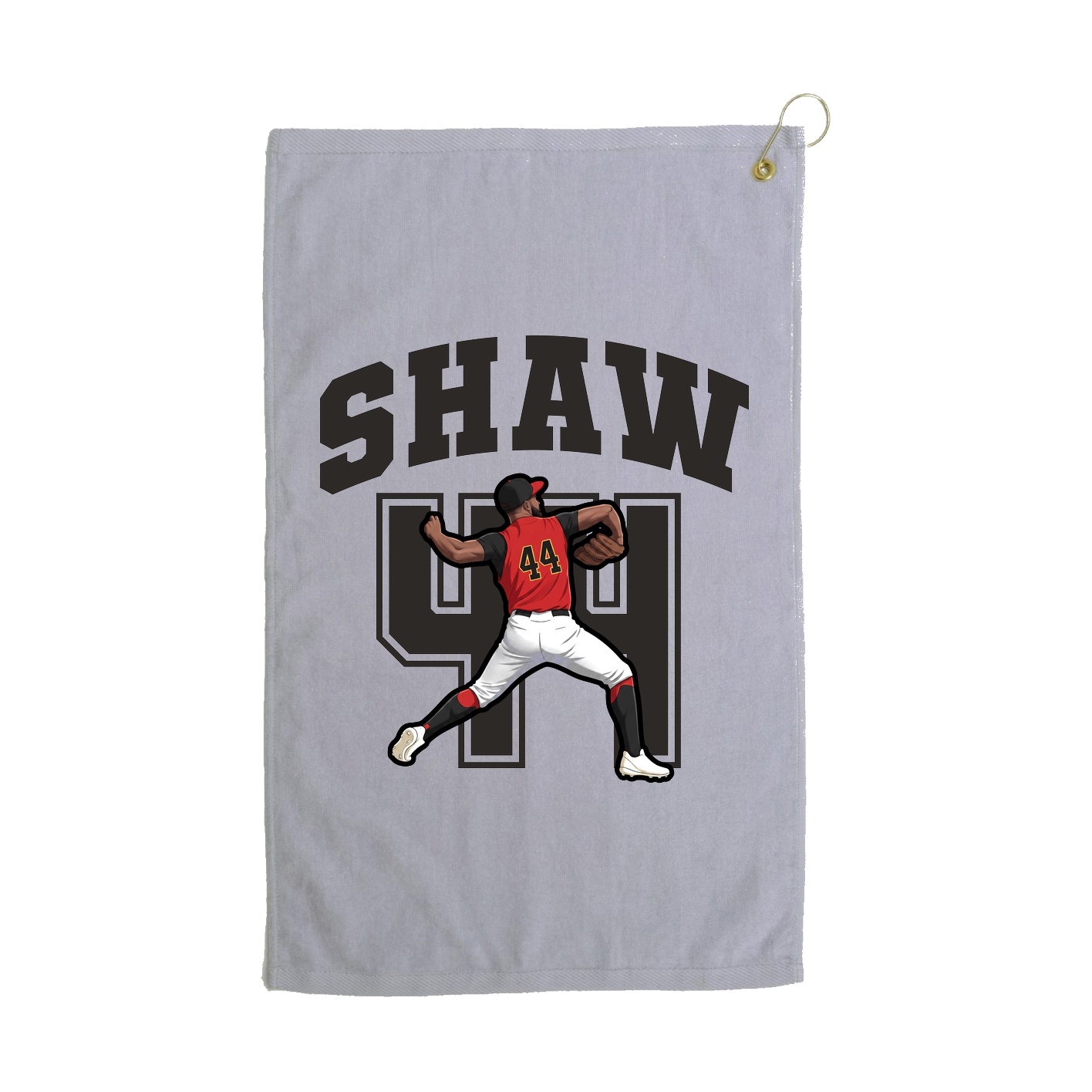 Golf Towel — Number in Grey