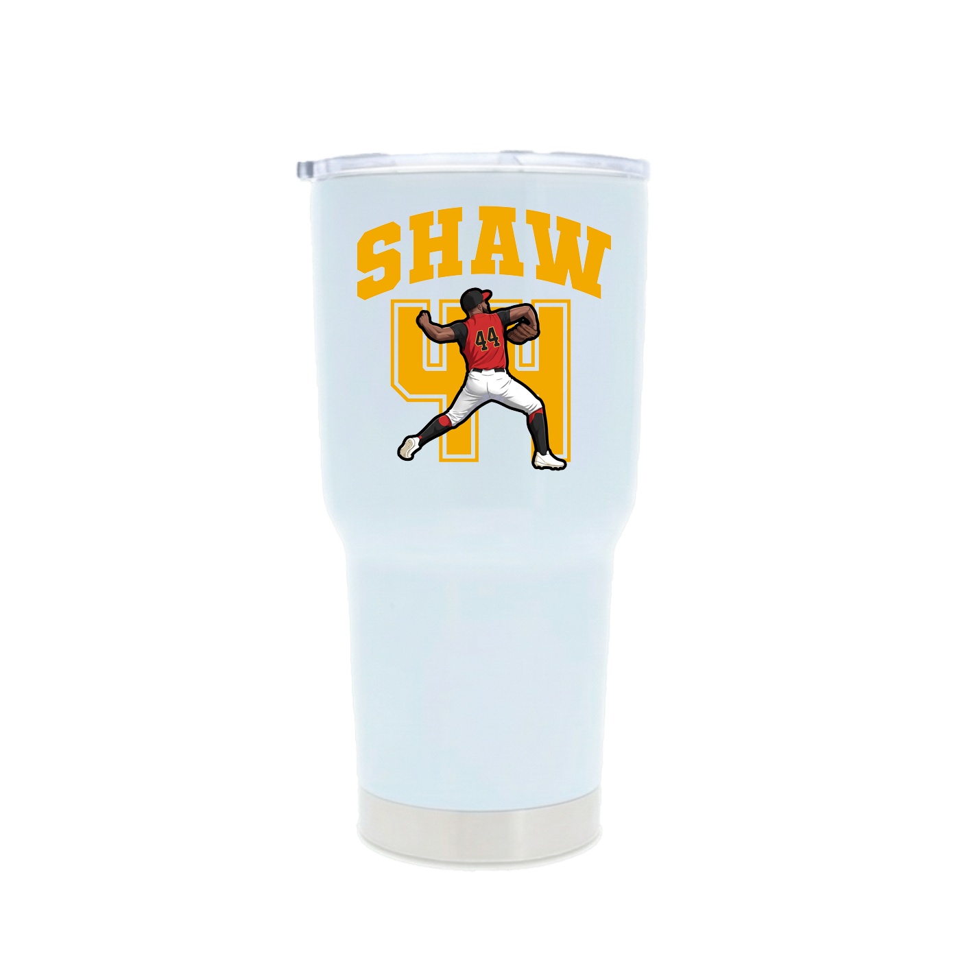 30oz Stainless Steel Tumbler — Number in White