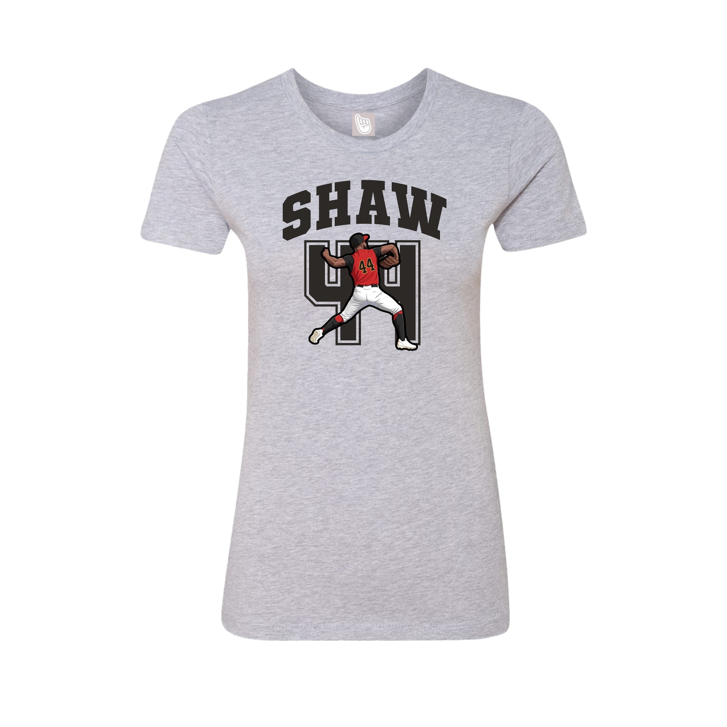 Fitted Women's Tee — Number in Grey