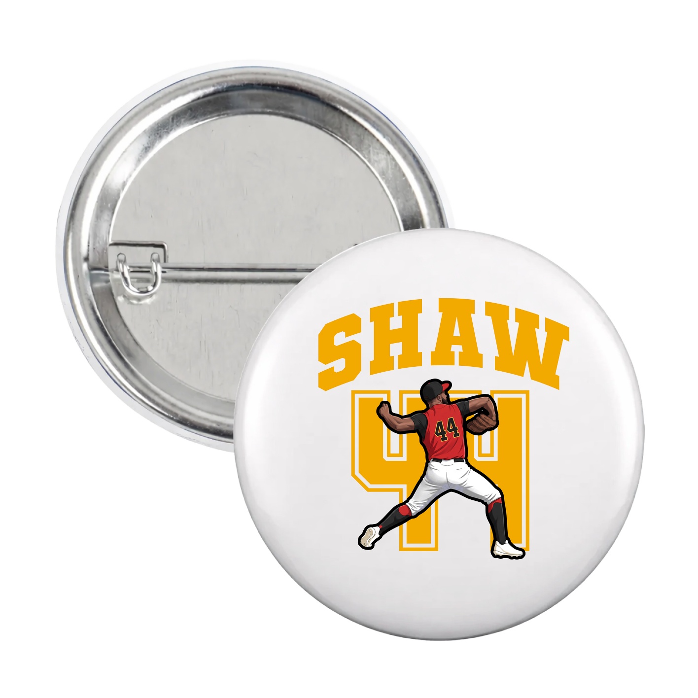 Game Day Button — Number in White