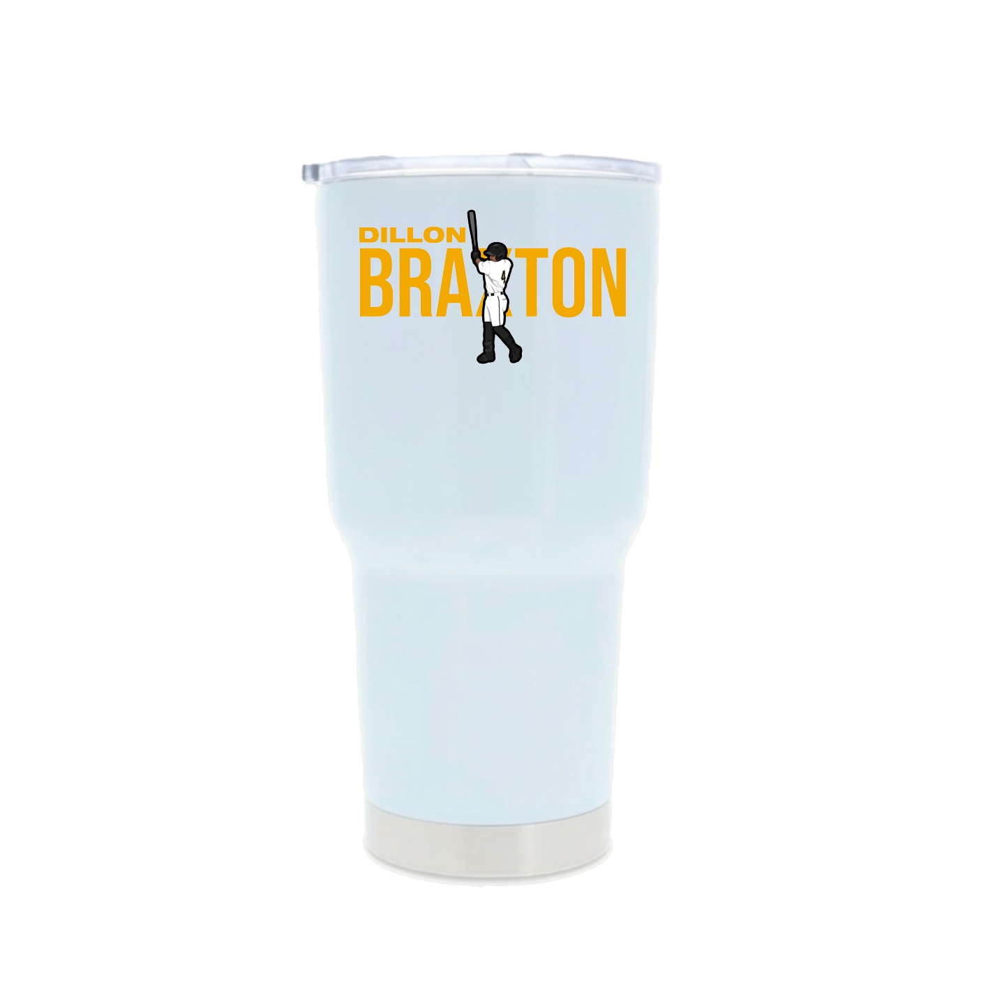 30oz Stainless Steel Tumbler — Player Name in White