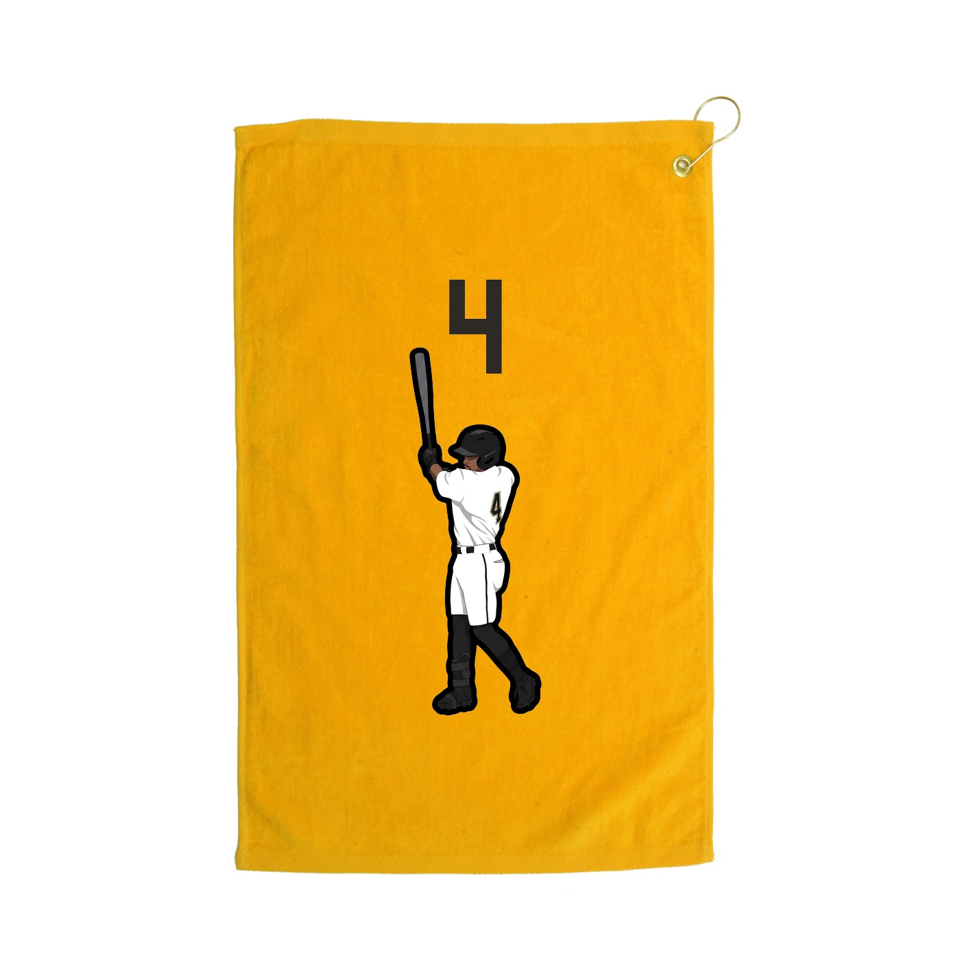 Golf Towel — Number Top in Gold