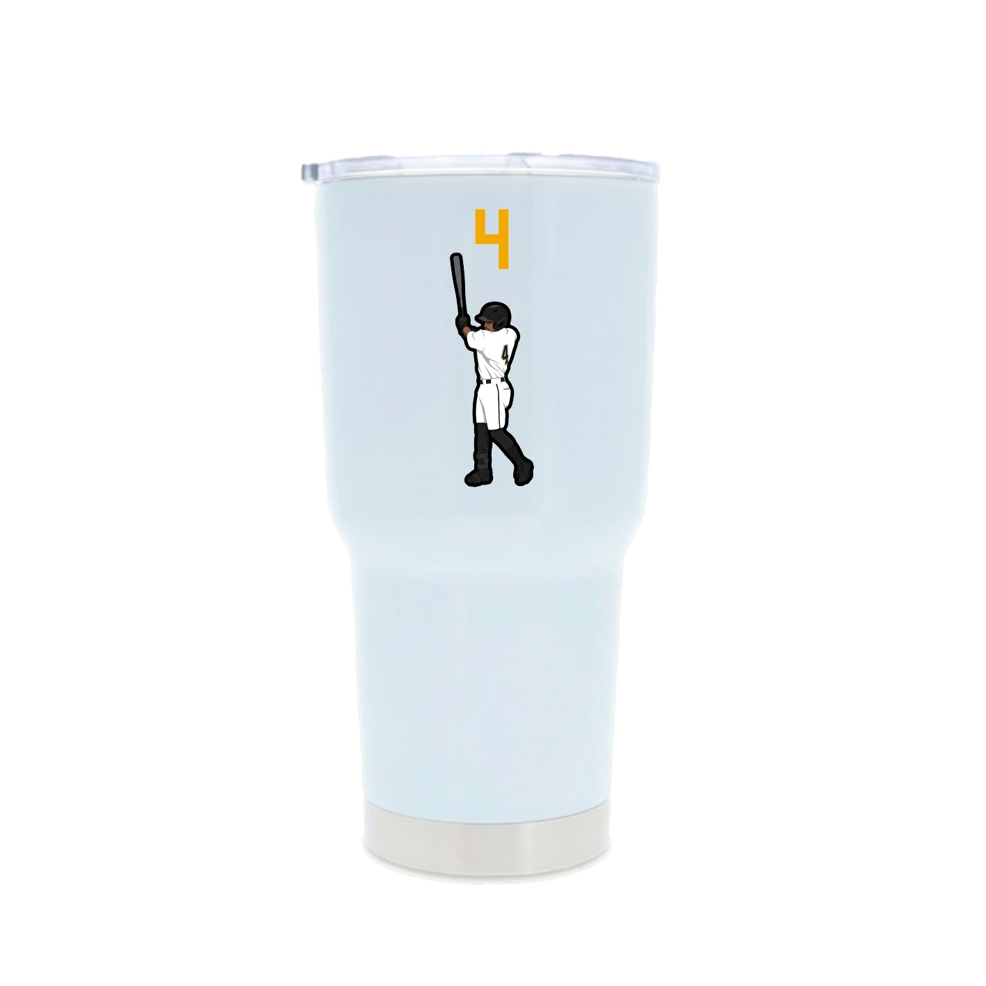 30oz Stainless Steel Tumbler — Number Top in White