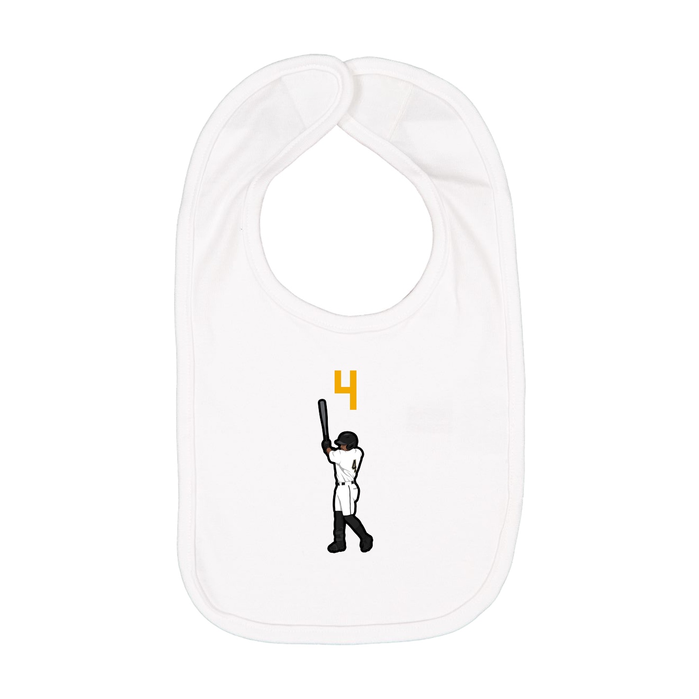Infant Bib — Number Top in White