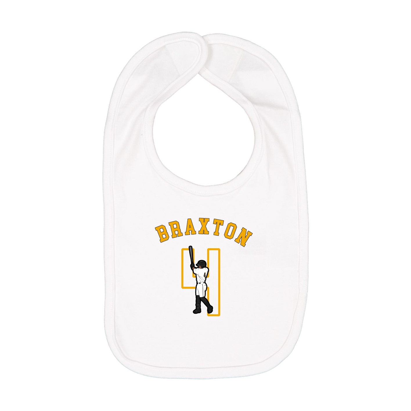Infant Bib — Shirsey Arch in White